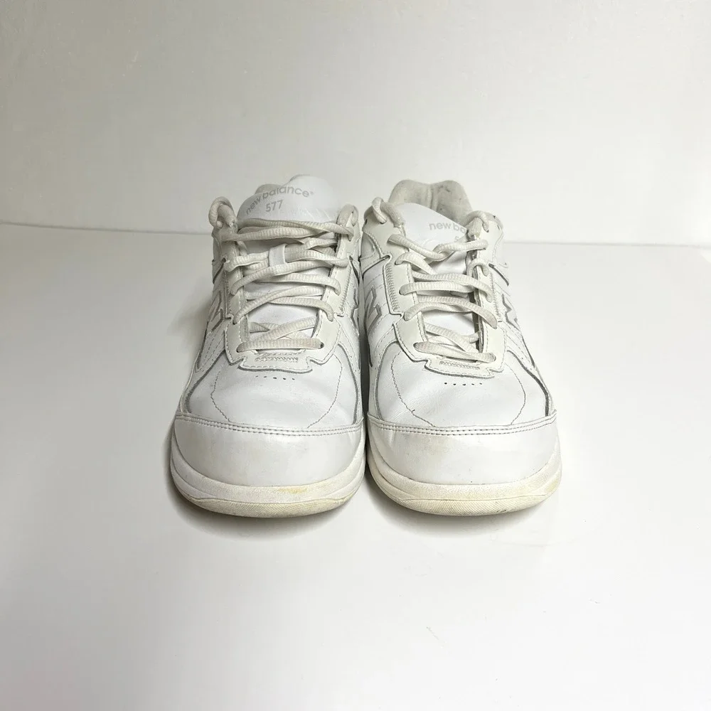 New Balance white leather